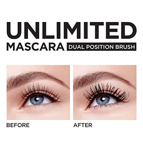 L¡¯Or?al Paris Makeup Unlimited Lash Lifting and Lengthening Washable Mascara, Blackest Black