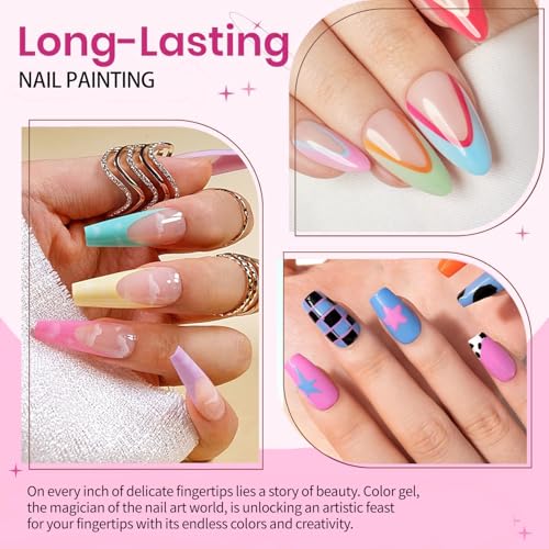 36 Colors Nail Painting Gel Kit - DIY Nail Art Gel Polish for Home & Salon with UV/LED Curing - Variation of THIS listing