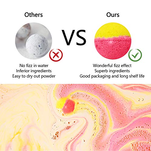Bath Bombs Gift Set - 50 Handmade Organic Fizz Balls for Kids & Adults