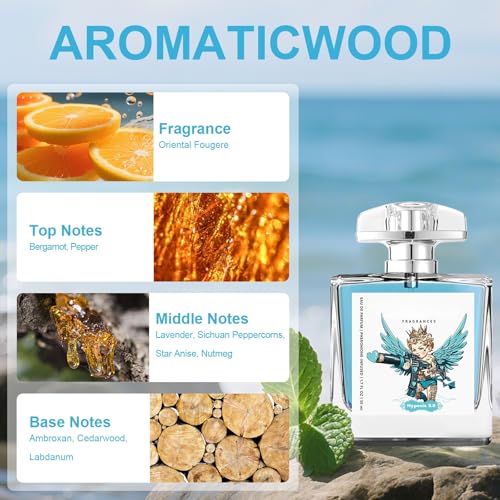 Men's Pheromone Cologne - Long-Lasting Citrus Amber Fragrance for Men 1.7 OZ