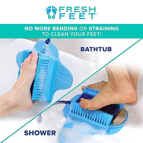 Foot Scrubber with Pumice Stone - Shower Foot Exfoliator & Massager