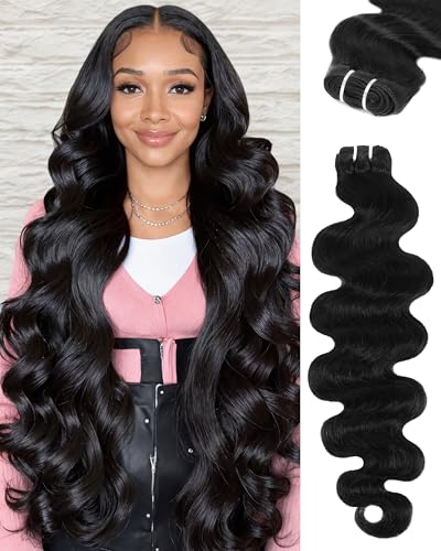 24 Inch Body Wave Human Hair Bundles - 17A Premium Indian Remy Natural Hair