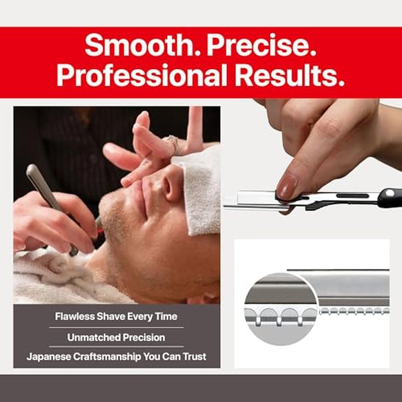 Feather - Nape Blades - Single Edge Guarded Replacement Blades ? Fits Feather Nape & Body Razor ? For Thinning, Layering, Precision Styling & Body Hair Removal ? Japan Made - 10 Pack