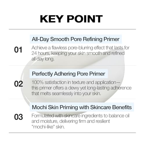 VIDIVICI Skin Illumination Mochi Primer – Hydrating Pore Blurring Face Base with Skincare Benefits