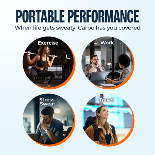 Carpe Antiperspirant Wipes Pack of 2 - 15 Count Each, On-The-Go Sweat & Odor Relief