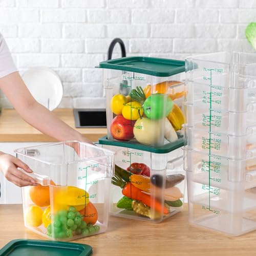 Green Food Storage Container 8 Qt Set with Lids - Kitchen Organization