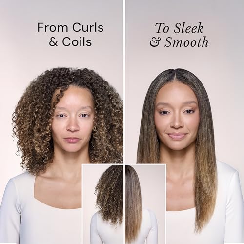 Digital Comb Hair Straightener Brush - Black - 2-in-1 Ionic Styling Tool