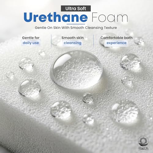 White Disposable Shower Bath Sponge 50 Pack for Travel Hotel Camping - Hygienic & Portable