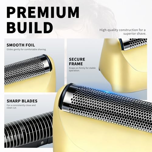 Shaver Replacement Foil and Cutter,Compatible with BaBylissPRO UV-Disinfecting Single Replacment Foil- Gold