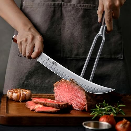 HOSHANHO 12" Brisket Slicing Knife - Butcher Breaking Knife for Meat & BBQ (11.9" variant)