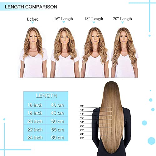 SEGO Nano Tip Hair Extensions 16 Inch Golden Brown & Bleach Blonde, 50g Pack