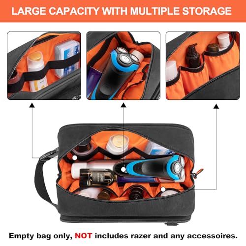 Prokva Tactical Toiletry Travel Bag for Men - Black Men's Dopp Kit Organizer