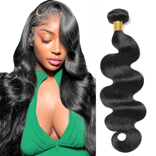Natural Black 20 Inch 12A Body Wave Human Hair Bundles - ZGWG