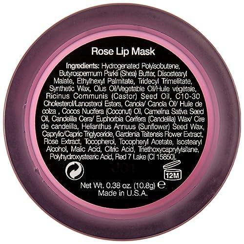 Rose Lip Mask formulated without gluten, parabens, phthalates, sulfates, or GMO. 0.38 oz.
