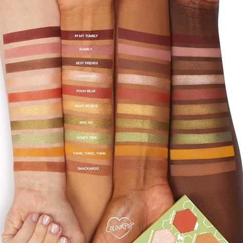 Colourpop Winnie the Pooh Bundle ? Sweet As Can Bee Eyeshadow Palette (0.4 oz) & Hunny Pot Lip Scrub & Mask Set (2 Count) ? Honey-Inspired Makeup & Lip Care Duo
