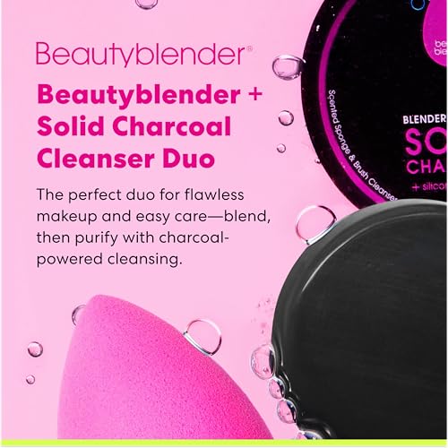 Makeup Sponge & Brush Cleaning Set - Pink Beautyblender + Charcoal Solid Cleanser (OP Variation)