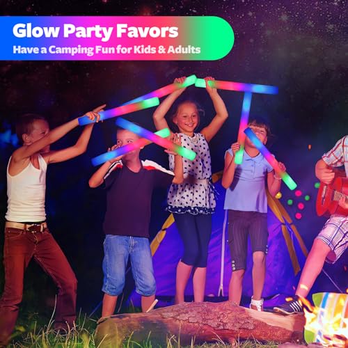 200PCS LED Foam Glow Sticks Bulk for Parties with 3 Light Modes - Neon Party Favors