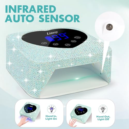 Cordless UV LED Nail Lamp with 72W Power and Blue Variation - Gel Nail Dryer with 5 Timers