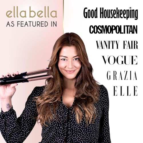 2-in-1 Hair Straightener and Air Curler Titanium Flat Iron with Adjustable Heat