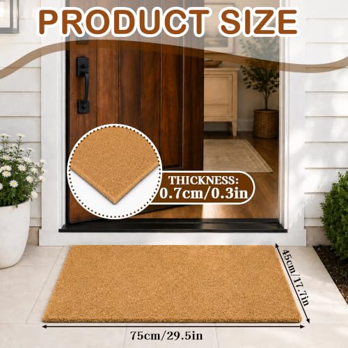 10 Pcs DIY Blank Coir Door Mats for Crafting & Stenciling - Non-Slip Backing