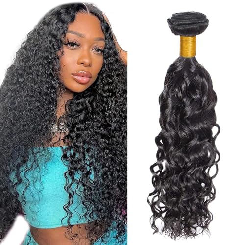 #1B Water Wave Human Hair Bundles - 22 Inch Brazilian Virgin Hair Extension - SeeGovie