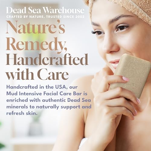 Dead Sea Warehouse ? Amazing Minerals Mud Intensive Facial Care Bar ? 5.2 OZ ? Dead Sea Mud Soap ? All Natural ? Oily Skin Deep Cleanser ? 2-Pack