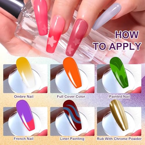 Gradient Nail Gel Palette Set with 24 Colors - Solar Flare & Mojito Sunrise Variation