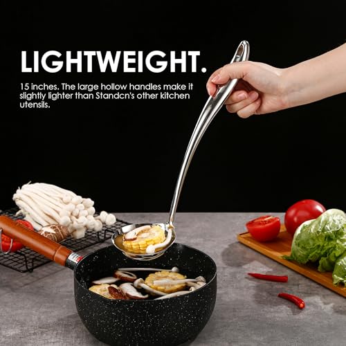 Stainless Steel Cooking Utensil Set with Rotating Holder - 7-Piece Kitchen Tools