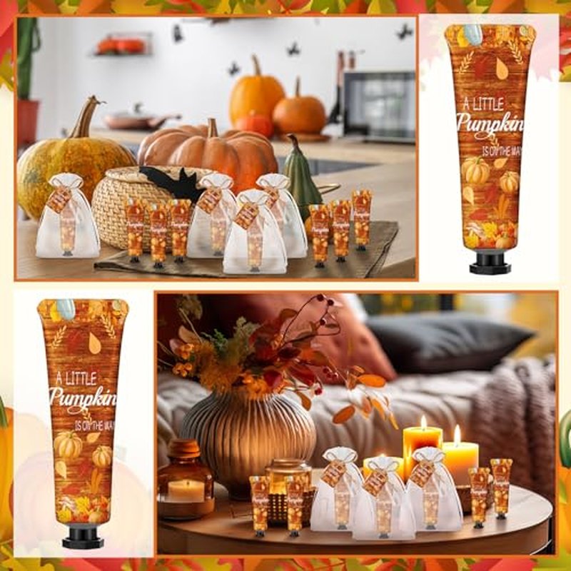 48 Sets Thanksgiving Fall Hand Cream Bulk a Little Pumpkin Baby Shower Hand Cream Gifts Baby Shower Party Favors for Guests Travel Size Lotion for Autumn Party Supplies(Little Pumpkin)