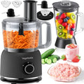 Food Processor and Blender Combo - 88 oz Food Chopper with Manual Control