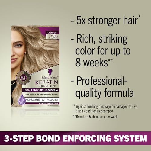 Schwarzkopf Keratin Color Permanent Hair Dye - Pearl Blonde