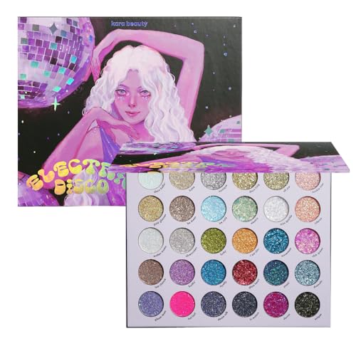 30-Color Glitter Eyeshadow Palette - Face, Body & Festival Makeup