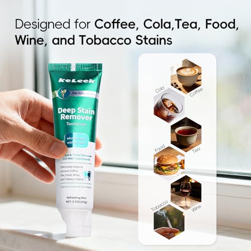 3PCS Whitening Toothpaste with Natural Mint - Deep Stain Removal & Fresh Breath, Sensitive Gums - 1.23oz Pack of 3 (Variation: Refreshing Mint)