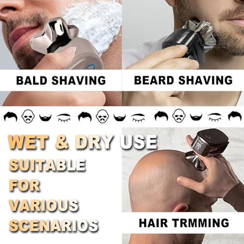 8 PACKS Head Shaver Replacement Heads Compatible with Skull Shaver Pitbull Gold PRO, Pitbull Silver PRO, Palm, Pitbull Platinum PRO, Electric Razor Replacement head for Superior Shaving