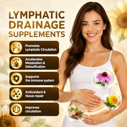 Herbal Lymphatic Drainage Supplements 90 Capsules | Supports Fluid Balance & Wellness