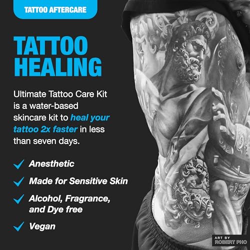 H2Ocean Tattoo Aftercare Kit - 3 Step Water-Based Skin Healing Set