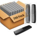 NICEMOVIC 200 Packs Pocket Combs Bulk - Black, Individually Wrapped, Dual 2mm Fine / 3mm Wide Tooth for Men & Women