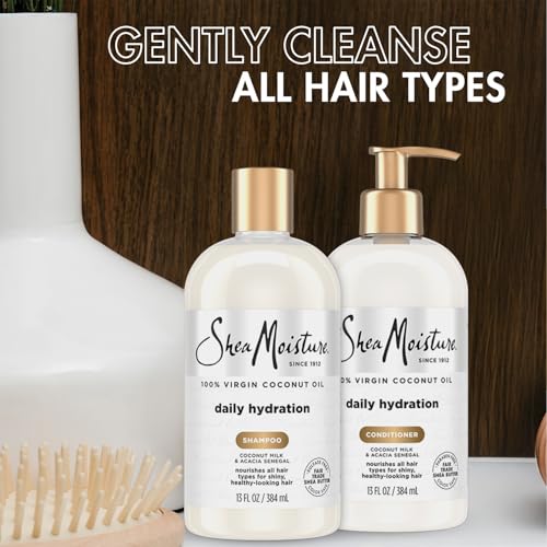 SheaMoisture Coconut Shampoo & Conditioner Set - Daily Hydration, Sulfate-Free, 13 Oz Each