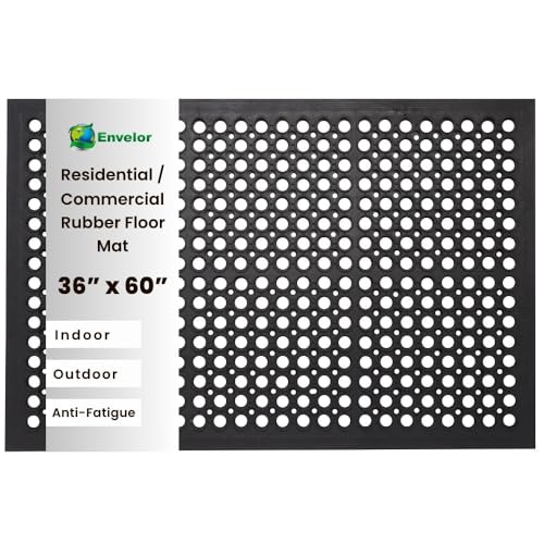 Envelor Anti-Fatigue Rubber Floor Mat 36 x 60 Inches Non-Slip Kitchen & Entryway Rug - Variation 1