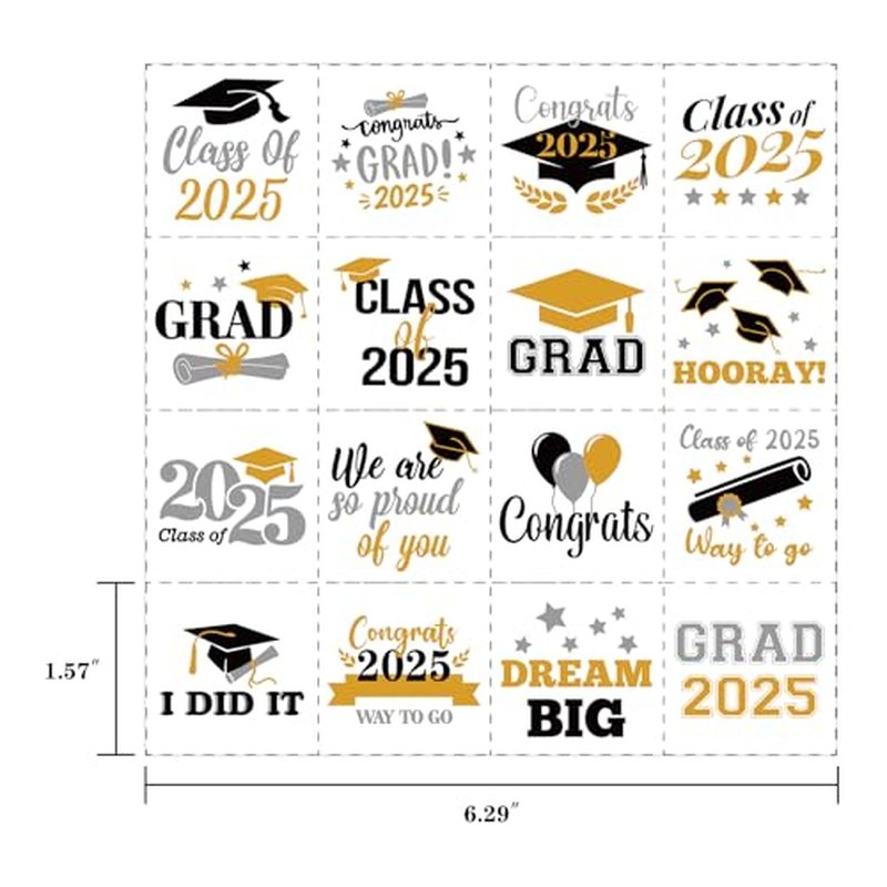 256PCS Graduation Tattoos Party Supplies 2025 ? Congrats Grad Prom Party Favors Decorations