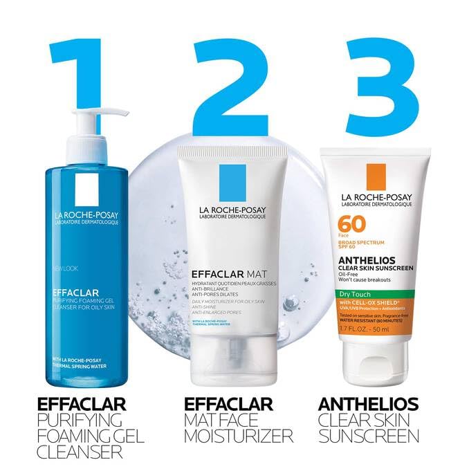 La Roche-Posay Effaclar Foaming Gel Cleanser for Oily Skin 13.52 Fl Oz