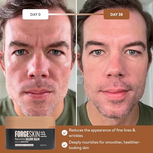 Forge Skin Beef Tallow Balm Moisturizer for Men 1.7 oz - Anti-Aging Face & Body Hydration