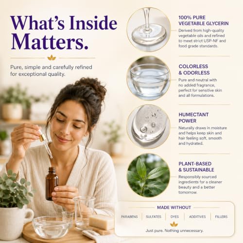 US+ Vegetable Glycerin Food Grade USP 1 Gallon - Pure Natural Moisturizer & DIY Ingredient