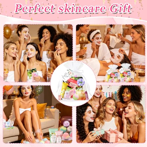 84-Piece Spa Party Supplies Set for Girls & Women with Masks, Creams, Bath Bombs