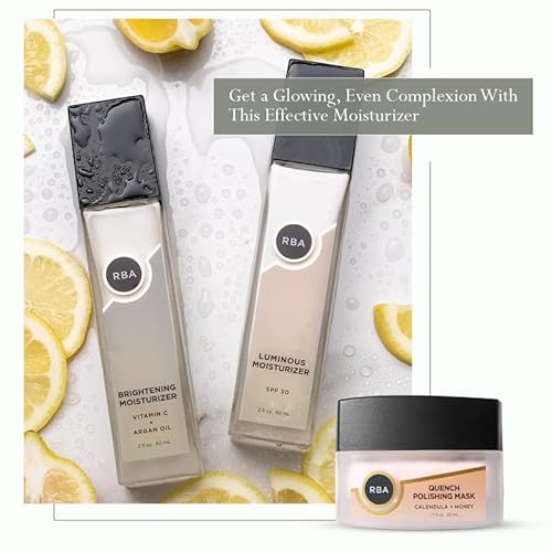 RBA Skincare's Brightening Vegan Moisturizer to Reduce Dark Spots - Daily Lightweight Face Moisturizer with Shea Butter and Vitamin C - Restorative Anti-Aging Day and Night Cream | 2 fl oz