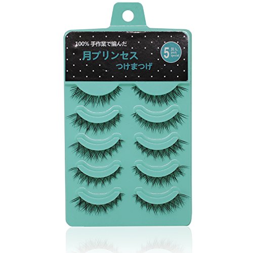 Scala 5 pairs/set 3D False Eyelashes Messy Cross Thick Natural Fake Eye Lashes Professional Makeup Tips Short False Eye Lashes (L-12)