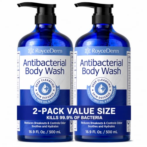 Roycederm 16.9 fl oz Antibacterial Body Wash 0.13% Benzalkonium Chloride – Pack of 2