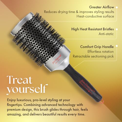 Olivia Garden ProThermal 3 1/2-Inch Anti-Static Round Hair Brush - Not Electrical