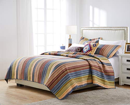 Katy Reversible Cotton Quilt Set King/Cal King - Greenland Home Fashions