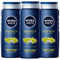 Men's 3-in-1 Energy Body Wash with Mint & Cedarwood - Paraben Free, Vegan, 16.9 Fl Oz (Pack of 3)